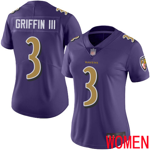 Baltimore Ravens Limited Purple Women Robert Griffin III Jersey NFL Football #3 Rush Vapor Untouchable->women nfl jersey->Women Jersey